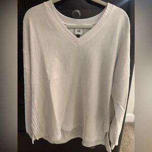CAbi White V-Neck Sweater